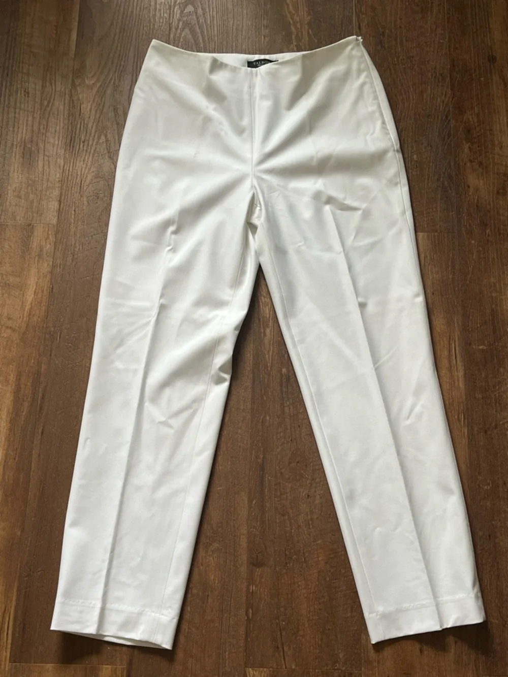 NWT Talbots Women's Classic Side Zip White Dress Pants Size 8 - Picture 1 of 5